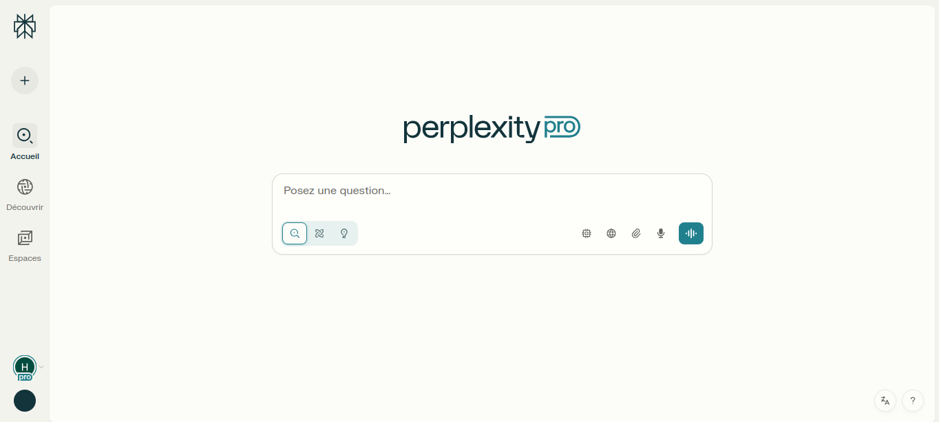 Zone pour écrire une question à l’IA